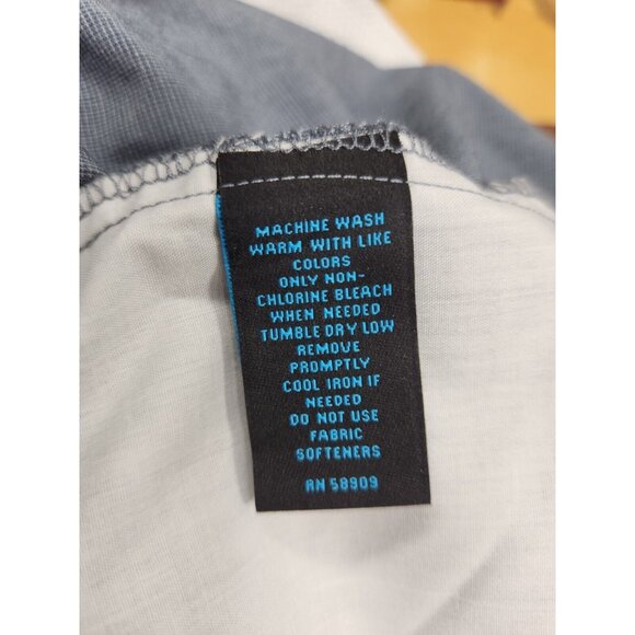 Roundtree & Yorke Mens Performance Shorts 42 Waist Classic Fit Flat Front Blue - Picture 6 of 7